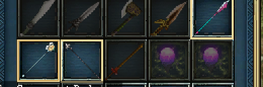 CTRL+SHIFT over a two-handed weapon